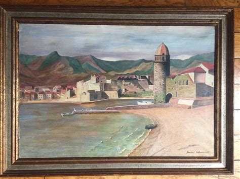 Proantic Collioure Huile Sur Toile Andr Chatenet Xx Me