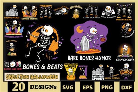 Skeleton Halloween Svg Bundle Graphic By Skinite Creative Fabrica