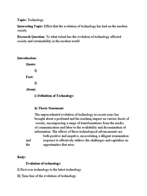 Research Paper Outline | PDF