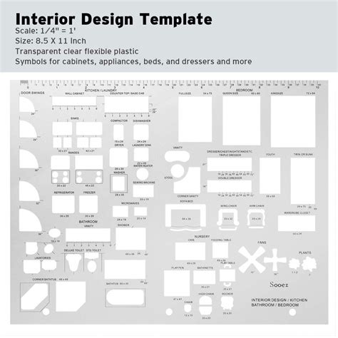 Furniture Template 1 4 Scale Free Printable Templates