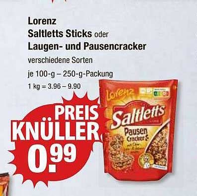 Lorenz Saltletts Sticks Oder Laugen Und Pausencracker Angebot Bei V Markt