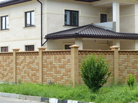 Бетонний паркан Стара Європа, бетонні огорожі купити Київ, Україна