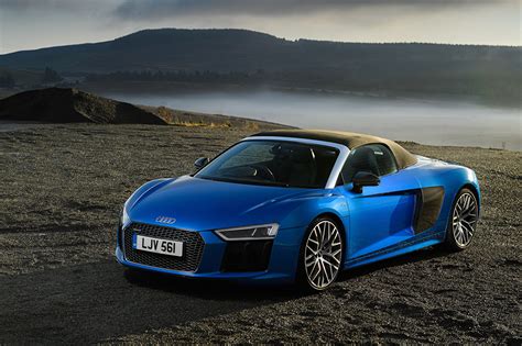 Fonds Decran Audi 2016 R8 Spyder V10 Bleu Voitures Télécharger Photo