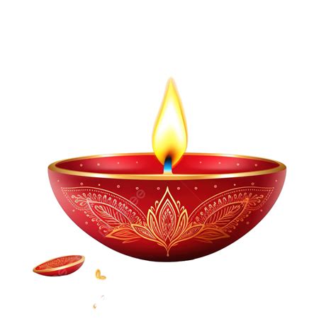 Happy Diwali Invitation Greeting Card With Vector Diwali Diya Diya