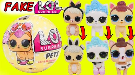 Fake Lol Surprise Dolls Pets In Surprise Eggs Youtube