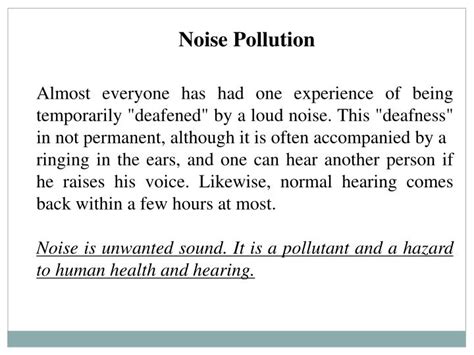 Ppt Noise Pollution Powerpoint Presentation Free Download Id 2211580