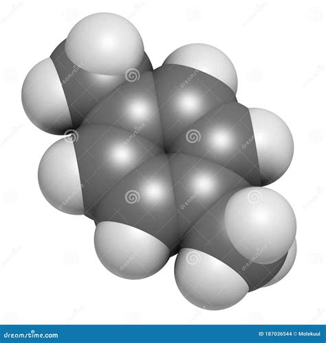 Para Xylene P Xylene Aromatic Hydrocarbon Molecule Stock Illustration