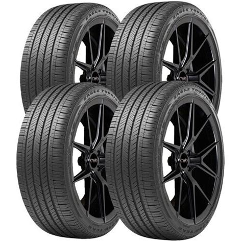 QTY 4 225 55R19 Goodyear Eagle Touring 103H XL Black Wall Tires