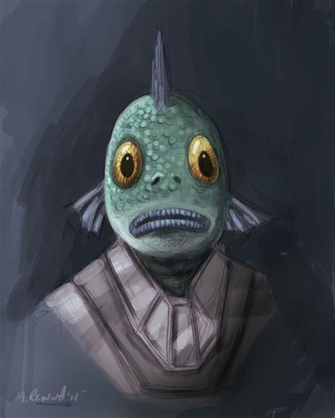 Fish head – Quick Painting – http://www.michaeleregina.com/blog