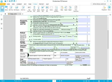 1040ez Exemptions Worksheet