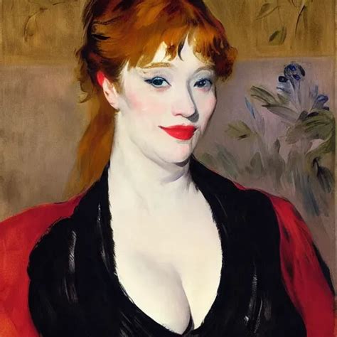 Christina Hendricks By Edouard Manet Stable Diffusion