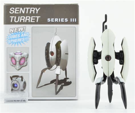 Portal 2 Sentry Turret Series 3 Mini Figure Open White Sentry Turret