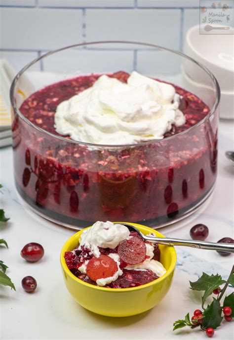 Easy Cranberry Gelatin Salad Manila Spoon