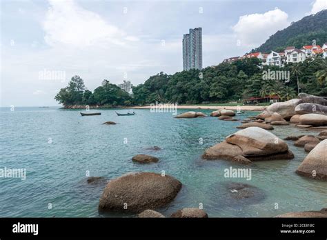 Beach Of Moonlight Bay In Penang Island Malaysia Stock Photo Alamy