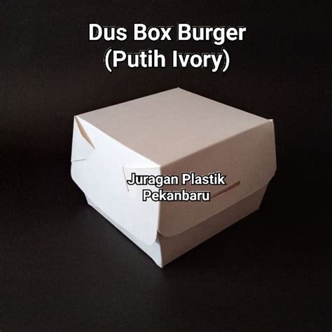 Jual Box Burger Ivory Kraft Dus Kemasan Paper Tray Hamburger Snack