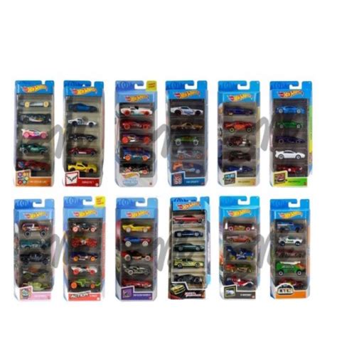 Hot Wheels Cartela 5 Carrinhos Mattel Original Modelos Sortidos E