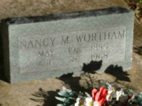 Nancy Mayweathers Wortham Find A Grave Memorial