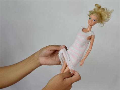 How To Sew A Barbie Dress Using A Sock Steps With Pictures