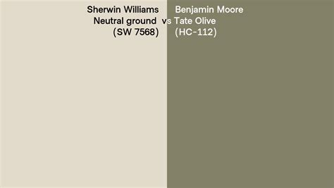 Sherwin Williams Neutral Ground Sw 7568 Vs Benjamin Moore Tate Olive