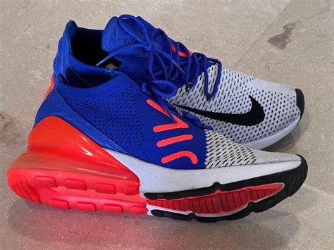 Nike Air Max 270 Flyknit Blue Crimson Mens Fashion Footwear Casual Shoes On Carousell