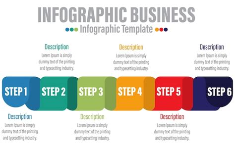 Infografik Nummernoptionsvorlage Mit Schritten Mit 6 Steps Six 6 Option