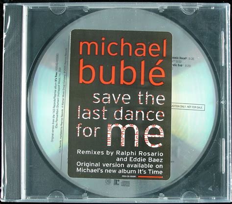 Michael Buble Save The Last Dance For Me Promo Cd Single Trks