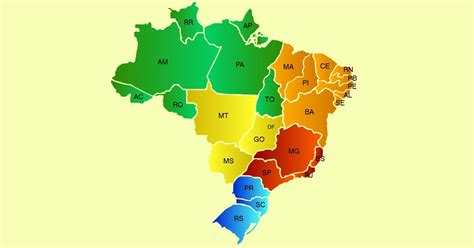 Brasil Mapa Estados Estados Do Brasil Capitais Do Brasil Siglas