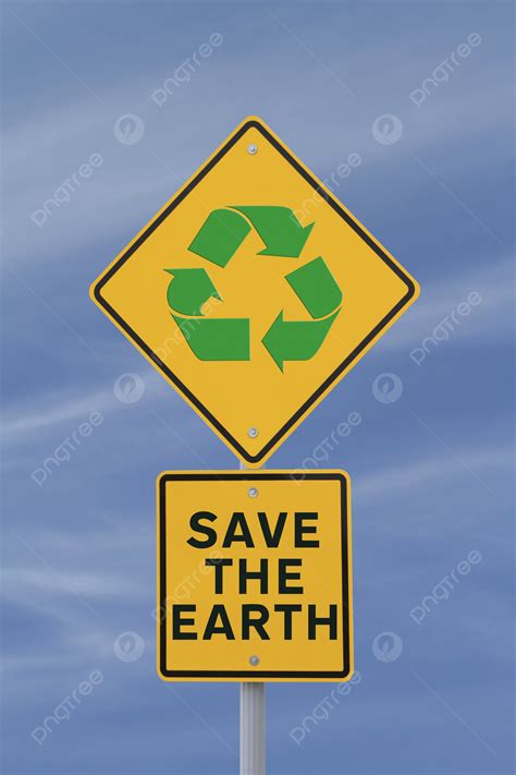 Save The Earth Think Green Environmental Awareness Sign Photo