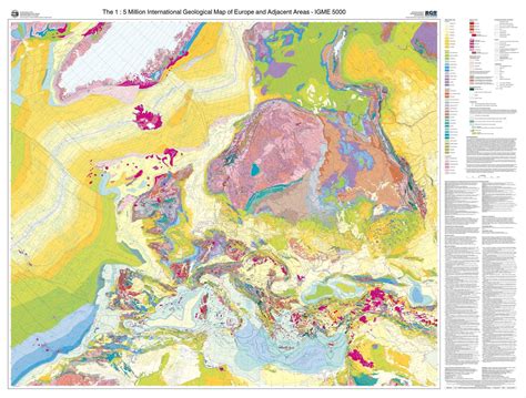 International Geological Map Of Europe And Adjacent Areas Geology