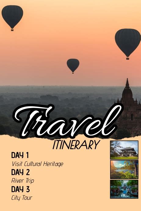 Copy Of Travel Itinerary Postermywall