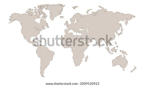 Silhouette Map World Outline Pastel Colors Stock Vector (Royalty Free) 2009520923 | Shutterstock