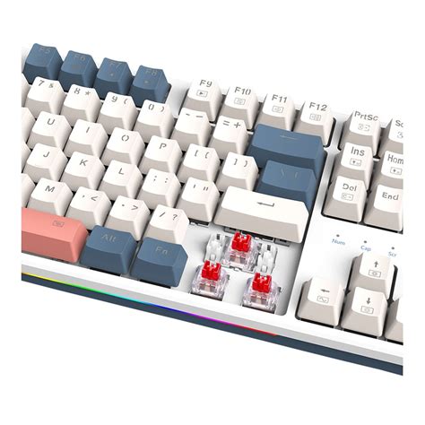 Redragon Trundle K Rgb Hot Swappable Wired Gaming Keyboard White Red Switches Micro Center