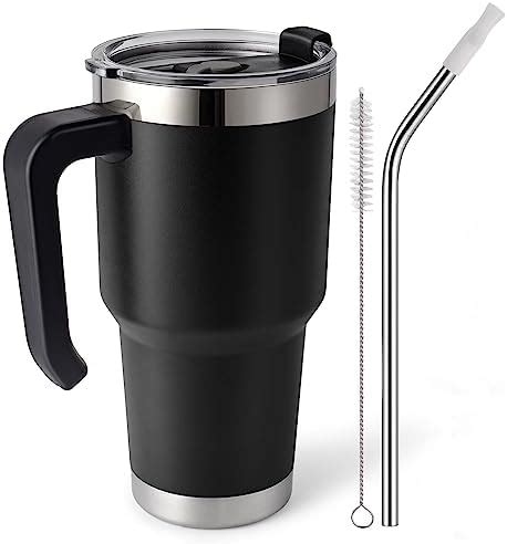 Eqard Mug Isotherme Cafe Avec Paille Poign E Tasse De Voyage Avec