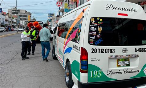 Supervisan Unidades Del Transporte P Blico En Tizayuca Para Que