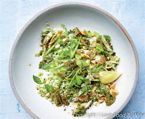 Recept Salade Met Bloemkoolrijst En Pesto I Love Food Wine