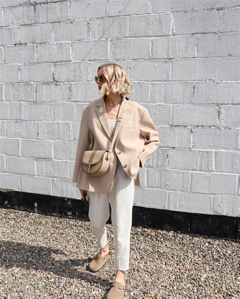 Joey Oversized Blazer In Sand Curated On LTK Boston Outfits