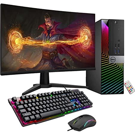 Amazon Dell Rgb Gaming Pc With Inch Gaming Monitor Optiplex