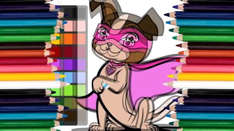 Learn To Color For Kids And Color Barbie Super Power Magical Dog