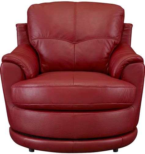 Globe Red Swivel Chair From Leather Italia 1444 M1073 011646