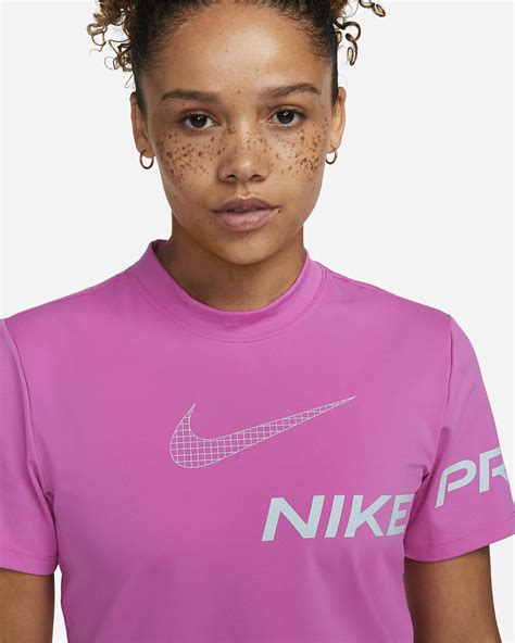 Nike Pro Dri Fit Womens Short Sleeve Cropped Graphic Training Top Nike Uk