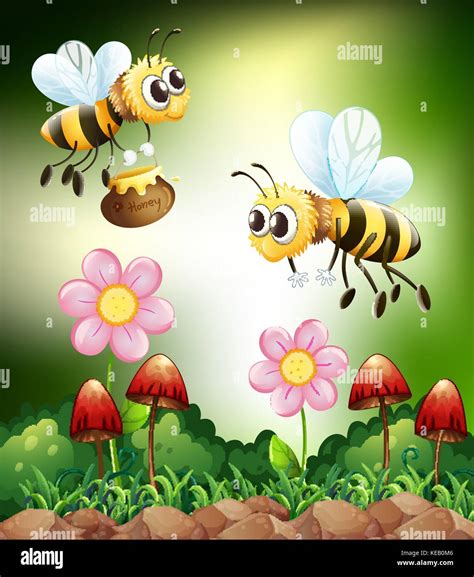 Flowers For Pollinating Insects Stock Vector Images Alamy