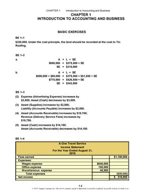 Financial Statements From The End Of Period Spreadsheet II ACC 120