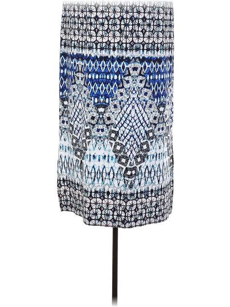 Cato Aztec Or Tribal Print Multi Color Blue Casual Skirt Size 22 24