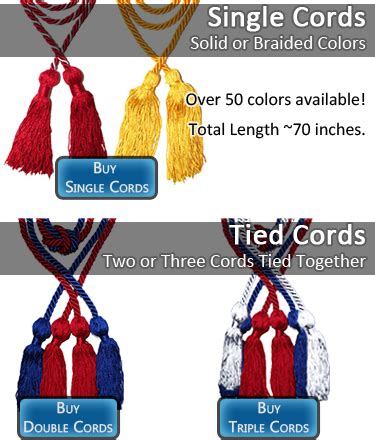 Graduation Honor Cords In Your School Colors