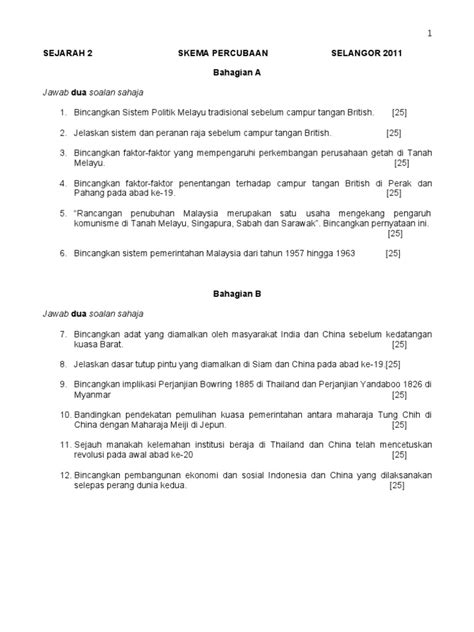 PDF Percubaan STPM Sejarah 2 Selangor Skema PDFSLIDE NET