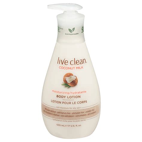 Live Clean Body Lotion Moisturizing Coconut Milk 17 Fl Oz Health