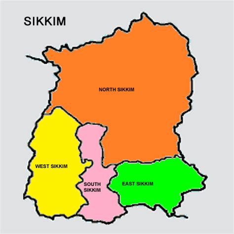 District Map Of Sikkim