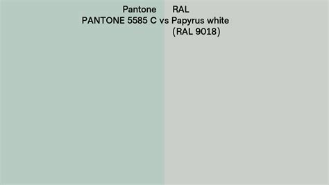 Pantone C Vs Ral Papyrus White Ral Side By Side Comparison