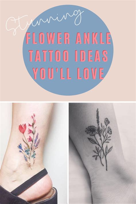 Stunning Flower Ankle Tattoo Ideas Youll Love Tattoo Glee