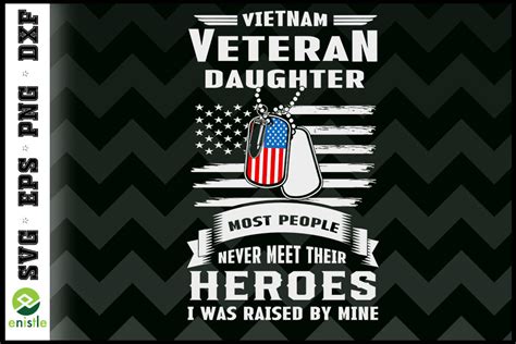 Veteran Daughter Raised By My Hero Graphic By Enistle · Creative Fabrica